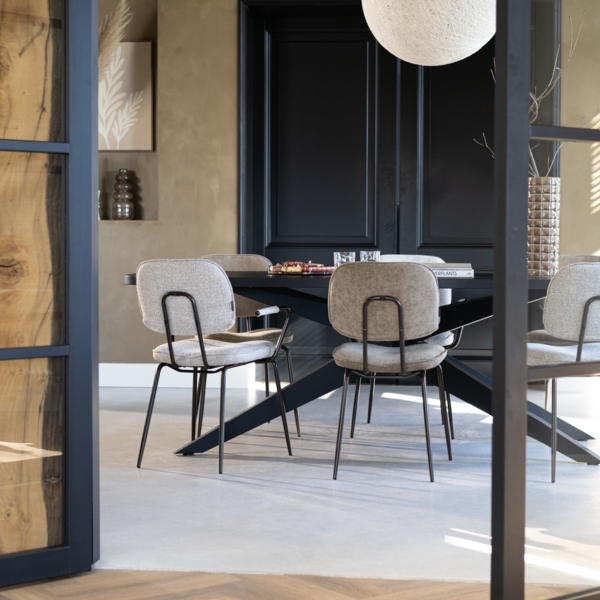 Bronx71 Esszimmerstuhl Samt Javi braun Bild 4