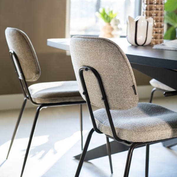 Bronx71 Esszimmerstuhl Samt Javi braun Bild 6