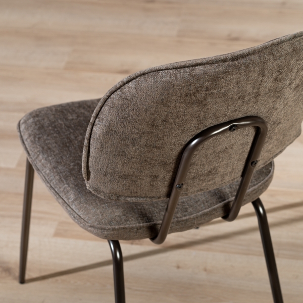 Bronx71 Esszimmerstuhl Samt Javi braun Bild 8