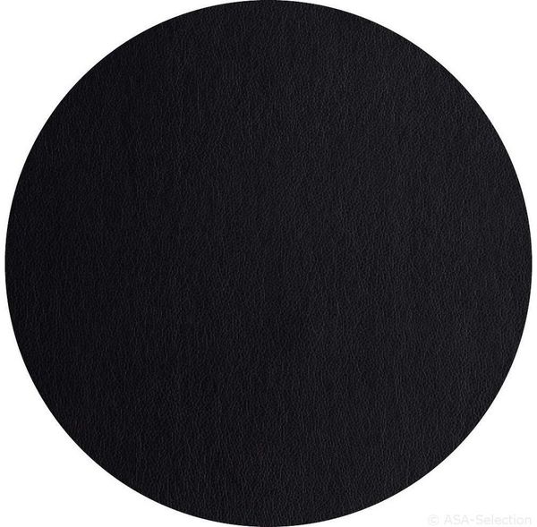 ASA Tabletops Tisch-Set 38 cm rund schwarz Lederoptik