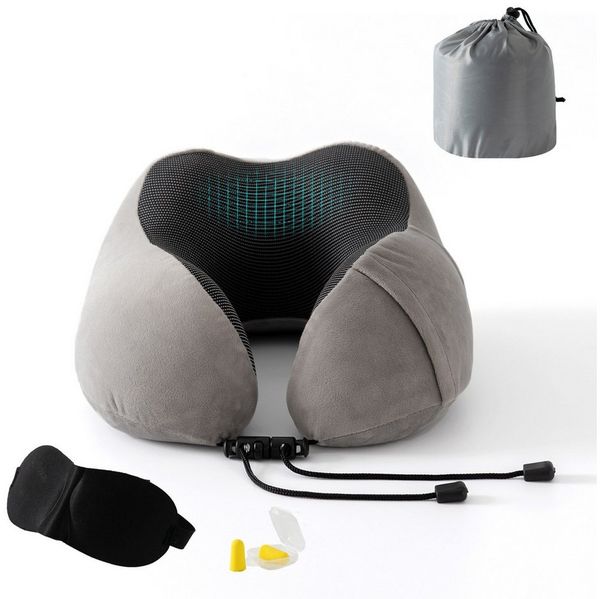Good Nite Nackenkissen Ergonomisches Memory Foam Nackenkissen – Einstellbar & Waschbar – Grau