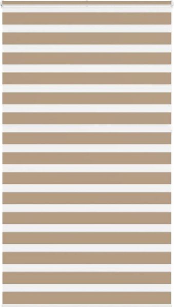 Doppelrollo Duo-Rollo Sandbraun 125x230 cm Stoffbreite 120,9 cm Polyester