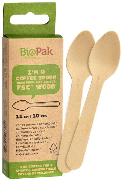 Biopak Kaffeelöffel Holz 11 cm - 10 Stk.