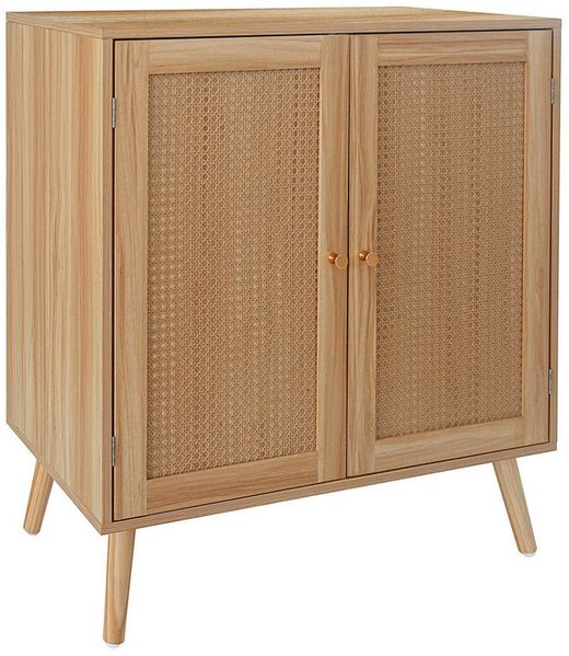 GarveeMore Sideboard Sideboard mit 2 Türen Küchenschrank Aufbewahrungsschrank 80 x 40 x 88 cm