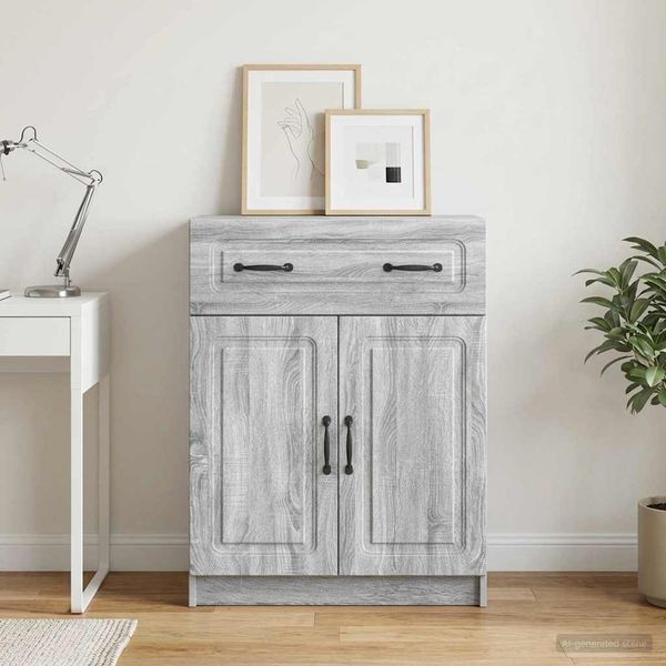 vidaXL Sideboard Graues Sonoma 66 x 34,5 x 87 cm Holzwerkstoff 895791