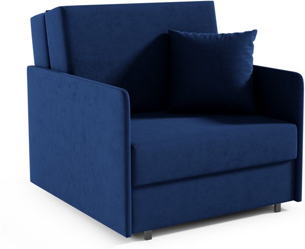Sofasessel ASTRA I, 1-Sitzer Schlafsofa, Jugendsofa mit Schlaffunktion, ausziehbare Couch, mit Bettkasten, inkl. Kissen, Kronos 09, 85 x 97 x 90 cm