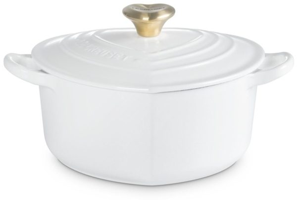 LeCreuset Bräter Herz mit Herzknopf 20cm weiß Bild 2