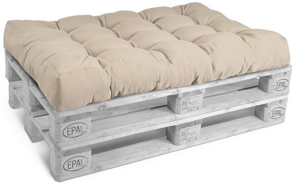 Beautissu Palettenkissen Sitzkissen Style Natur, 120 x 80 x 15 cm
