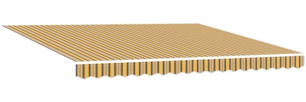 vidaXL Einziehbare Markise Mehrfarbig 400 x 300 cm Polyester und Stahl 3330579