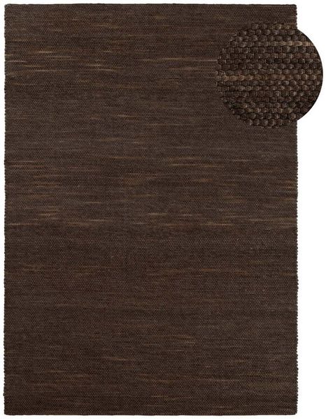 TaraCarpet Wollteppich TaraCarpet Bern Modern fürs Wohnzimmer Schlafzimmer Esszimmer Wolltep, rechteckig, Höhe: 5 mm, Wollteppich braun Wohnzimmer Schlafzimmer Esszimmer Flur ca 160x230