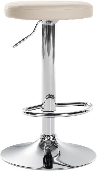 CLP Barhocker Ponte Kunstleder-Bezug,creme chrom