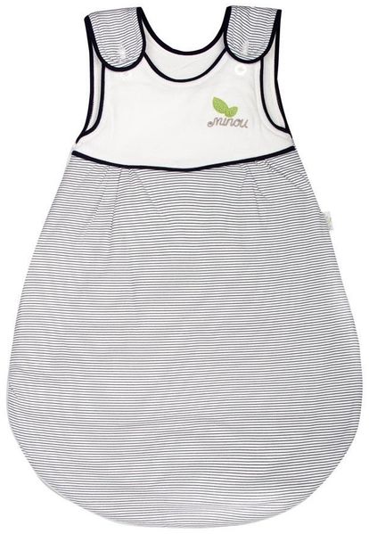 Minou leichter Baby Schlafsack aus Bio Baumwolle Navy gestreift