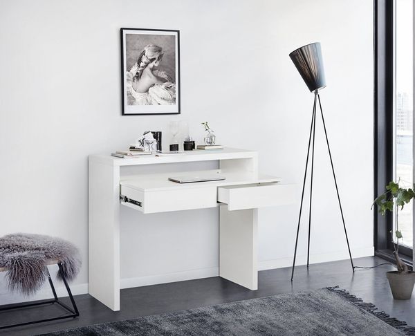 Woodman Schreibtisch Console10, puristisches Design, Breite 36 - 56 cm, FSC®-zertifiziert