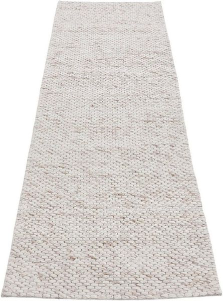 carpetfine Wollteppich Sina, auch als Läufer, rechteckig, Höhe: 14 mm, Handweb Teppich, reine Wolle, meliert, handgewebt, weich & kuschelig