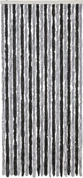 vidaXL Fliegenvorhang Grau und Schwarz 90x220 cm Chenille 377328 Bild 3