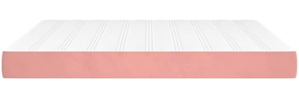 vidaXL Taschenfederkernmatratze Mittel Rosa 180x200x20 cm Samt 347853 Bild 4