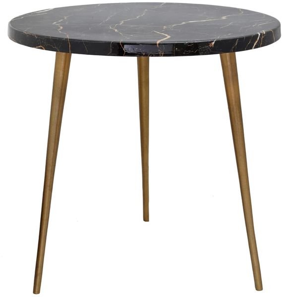 DKD Home Decor Beistelltisch, Aluminium, Braun, Standard