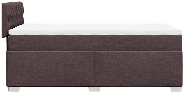 vidaXL Boxspringbett mit Matratze Dunkelbraun 100x200 cm Stoff 3288109 Bild 11