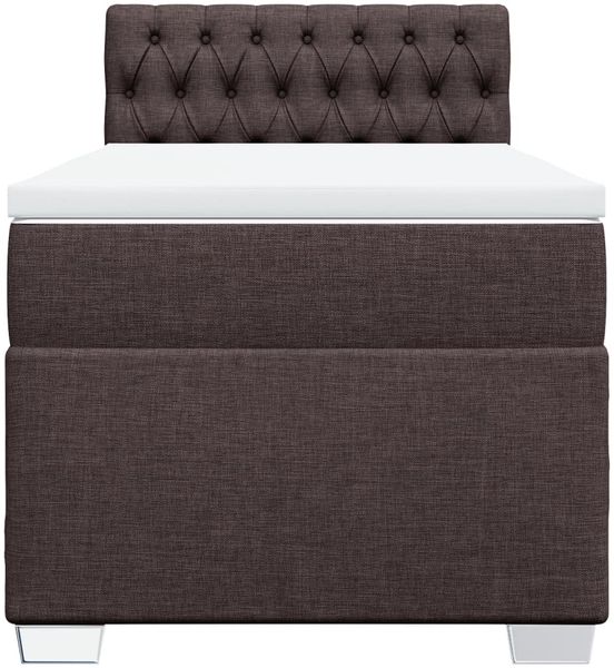 vidaXL Boxspringbett mit Matratze Dunkelbraun 100x200 cm Stoff 3288109 Bild 6