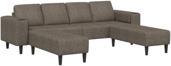 vidaXL Wohnzimmer Couch 3 pcs Dunkelgrau 3335141