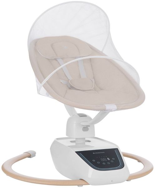 Kikkaboo Babywippe BeMoove elektrisch Moskitonetz Fernbedienung Melodien Timer beige Bild 2