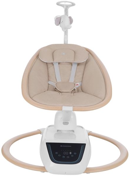 Kikkaboo Babywippe BeMoove elektrisch Moskitonetz Fernbedienung Melodien Timer beige Bild 4