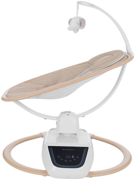 Kikkaboo Babywippe BeMoove elektrisch Moskitonetz Fernbedienung Melodien Timer beige Bild 3