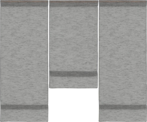 EXPERIENCE Scheibengardine Scheibengardine modern 3er I 4er Mini Flächenvorhang Set Anthrazit 4049 I 4050 Breite 90 cm I 120 cm (3 St), Stangendurchzug, halbtransparent, Lintex, Modern, Karo, Kitchenline