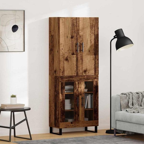 vidaXL Highboard 2 pcs Altholz 69,5 x 34 x 180 cm 3403198