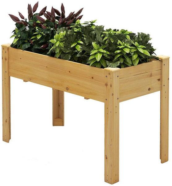 COSTWAY Blumenkasten (1 St), Hochbeet, erhöhtes Gartenbeet, groß, 120x60x82cm