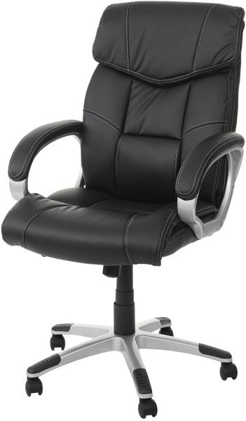 Mendler 'HWC-A71' Chefsessel, Stoff / Textil Wildleder-Optik schwarz, max. 120 kg, FSC®