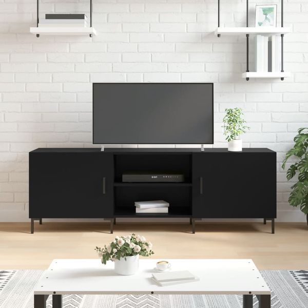 vidaXL TV-Schrank Schwarz 150x30x50 cm Holzwerkstoff 829101
