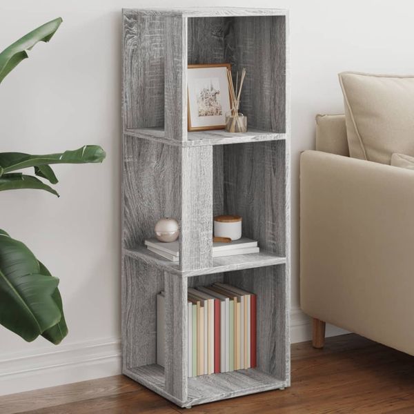 vidaXL Eckregal Grau Sonoma 33x33x100 cm Holzwerkstoff 825829