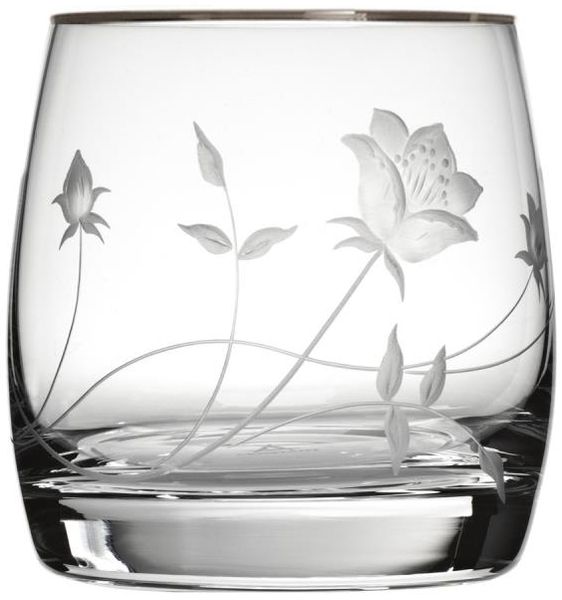 Whiskyglas Kristall Liane Platin (8,7 cm)