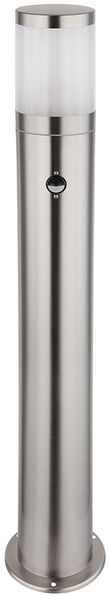 LED Stehleuchte, Bewegungsmelder, Edelstahl, silber, H 80 cm