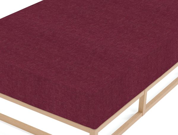 biberna Spannbetttuch , burgunder, 1x 140x200 cm - 160x200 cm
