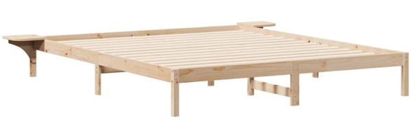 vidaXL Bettgestell mit Nachttischen Natur 200 x 210 cm 873235