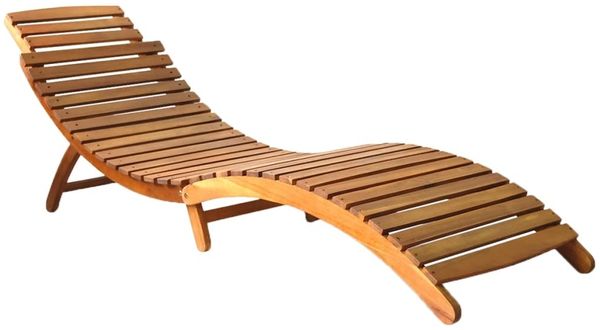 vidaXL Sonnenliege Massivholz Akazie Braun 46650
