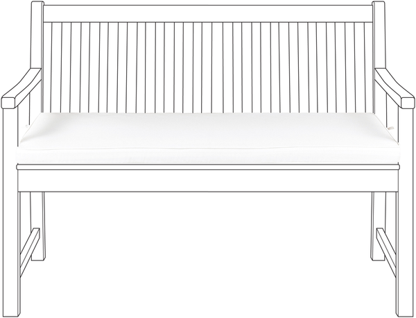 Sitzbankpolster Kissen Ohne Muster VIVARA 112 x 54 cm Cremeweiß