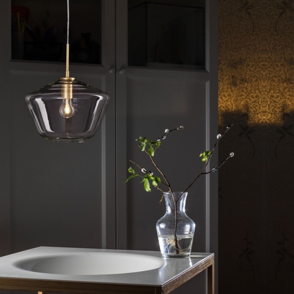 Nova Luce 9426733 PRISMA Pendelleuchte 1-flammig Gold Transparent E27