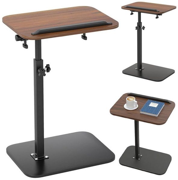 AKKEE Beistelltisch Sofa Klein Beistelltisch für Couch Sofatisch Couchtisch 360°-Drehung, 40 cm breit, Für Schlafsofa Badewanne