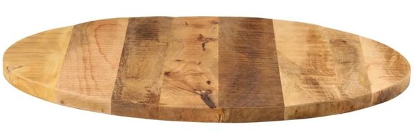 vidaXL Tischplatte Ø 70x1,5 cm Rund Raues Massives Mangoholz 370009 Bild 4