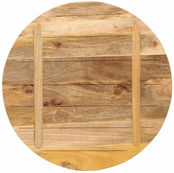 vidaXL Tischplatte Ø 70x1,5 cm Rund Raues Massives Mangoholz 370009 Bild 5