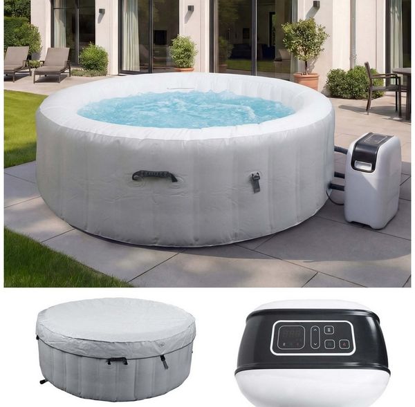 MCW Whirlpool MCW-N97-PR-180, aufblasbar, Innen- und Außenbereich, Hohe Formbeständigkeit, Platz für 4 Personen