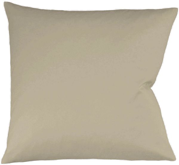 Fleuresse Mako-Satin Kissenbezug Bezug 80x80 cm uni mit RV 9042 taupe