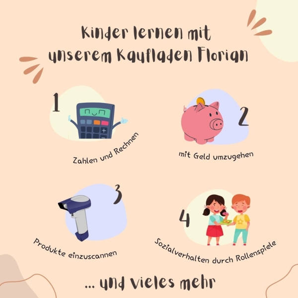 Coemo Supermarkt Florian Kaufladen mit viel Zubehör Farbe Türkis Bild 7