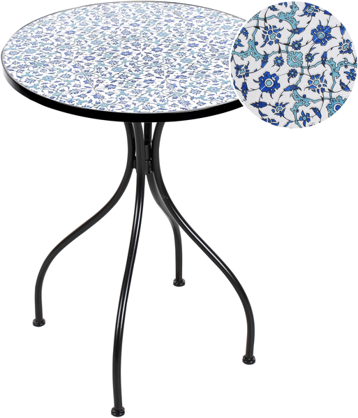 Outdoor Bistrotisch CHAPECO 60 cm 60 cm Metall Schwarz