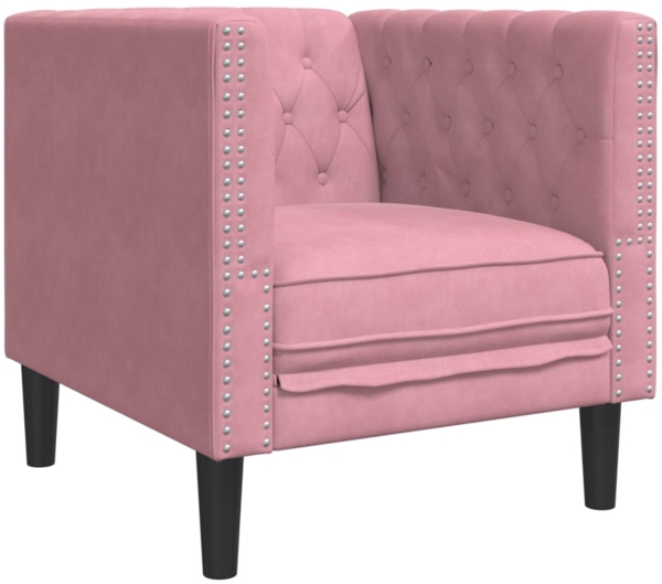 vidaXL Chesterfield-Sessel Rosa Samt 372676