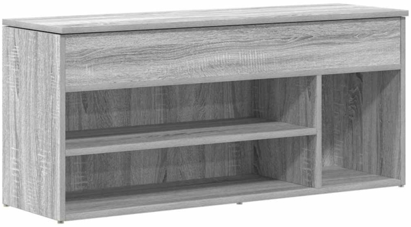 vidaXL Schuhbank Grau Sonoma 102x30,5x45 cm Holzwerkstoff 859141