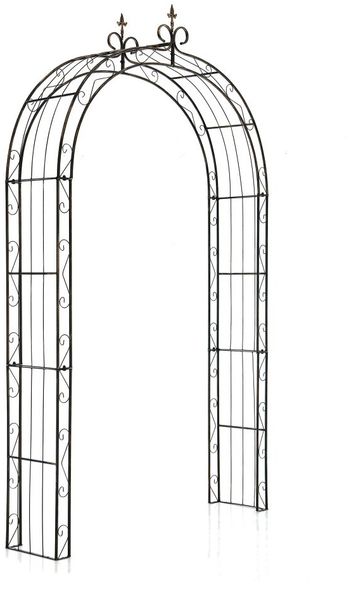 Rosenbogen AACHEN - 148x34,5x260cm, Metall, Bronze | Rankhilfe Rosen Rankgitter Gartendekoration